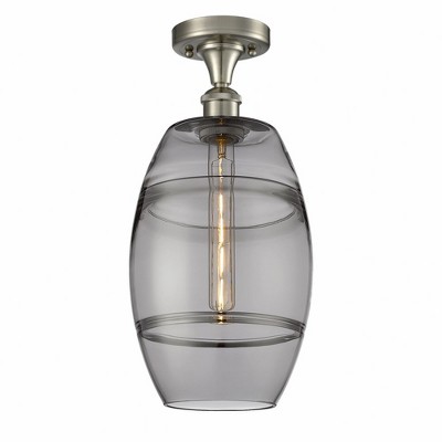 Vaz - 1 Light Semi-Flush Mount In Industrial Style-11.13 Inches Tall and 8 Inches Wide
