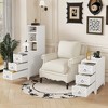 Whisen End Table with 3 Drawers, 2 Open Shelves, Tall Side Table for Bedroom and Corner - 3 of 4