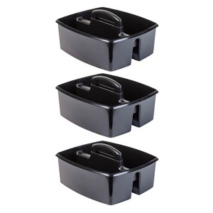 Storex Large Caddy, Black, Pack of 3 - 1 of 1