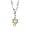 Guili Two-Tone Textured Open Padlock Pendant Necklace – Modern, Stylish, and Unique Jewelry for a Trendy Fashion Statement, Perfect for Everyday Wear - 2 of 2