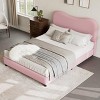 Coucheta T/F/Q Kids Bed with Upholstered Boucle Headboard, Low Profile Platform, Wood Slats&Quiet Design, No Box Spring Needed for Kids&Guest Rooms - 4 of 4