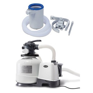 Kokido Floating Skimmer and Intex 2800 GPH Above Ground Pool Sand Filter Pump - 1 of 4