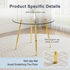NicBex 5 PCS/7 PCS Dining Table Set with 42 Inch Round Dining Table and 4/6 PU Leather High-Back Chairs for Kitchen/Apartment - 4 of 4