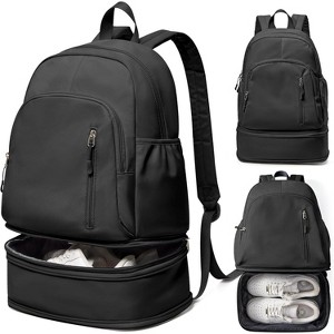 Lightweight Waterproof Gym Backpack, Sports Bag with Shoe and Wet Pockets, Durable for Workout & Travel - 1 of 4