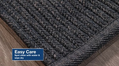 Navy Braided 5' x 7' Reversible Synthetic Rectangular Rug
