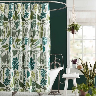 Jardin Shower Curtain Green/Blue - Jungalow by Justina Blakeney