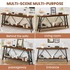 70.9 inch Console Table,Industrial Sofa Table Behind Couch with 2 Tier Storage Shelf,Narrow Entryway Hallway Accent Table for Living Room - 4 of 4