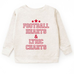 Football Hearts & Lyric Charts - Kids Toddler Sweatshirt and Kids Youth Sweatshirt - 1 of 2
