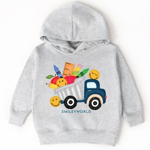 The Juniper Shop SmileyWorld School Dump Truck Toddler Hoodie - 1 of 4