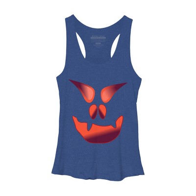 Women's Design By Humans Halloween Monster By LamaStar Racerback Tank Top