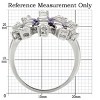 Slickblue Brass Rhodium Ring with Amethyst CZ - Stunning Oval Synthetic Stone, Single-Tone Design, for Women, Size 5-9 - 3 of 4