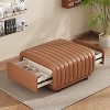 Christopher Knight Home Carla Vintage Channel Tufted Upholstered Storage Ottoman with 2 Drawers - 2 of 4