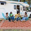 Outdoor Rug, Waterproof Reversible Patio Carpet,  Print Camping Rug, Geometric RV Mat for Deck, Balcony, Picnic & Beach - 3 of 4