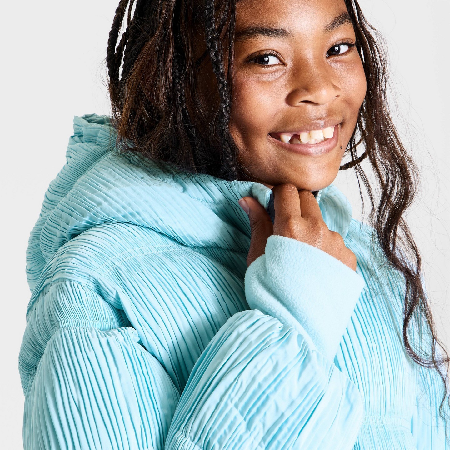 Куртка All In Motion Puffer Jacket для девочек, цвет: Синий — фото 3
