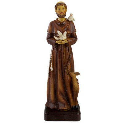 Northlight St. Francis of Assisi with Doves Figurine - 12.5"