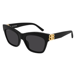 Balenciaga BB 0132S 001 Womens Butterfly Sunglasses Black 53mm - 1 of 1