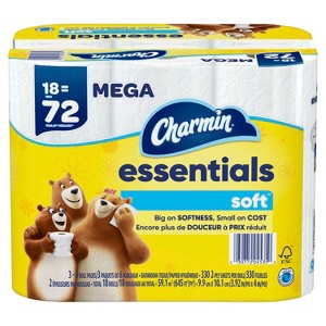 Charmin Essentials Soft Toilet Paper 18 Mega Rolls, 330 sheets per roll - 1 of 1