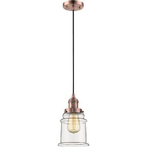 Canton - 1 Light Cord Hung Mini Pendant In Industrial Style-10 Inches Tall and 6 Inches Wide - 1 of 1