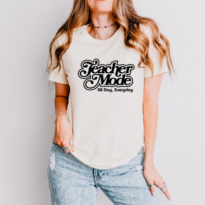 Simply Sage Market Teacher Mode Everyday Short Sleeve Tee - 2XL - Cream