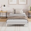 6" Low Profile Full/Twin/Queen Metal Platform Bed Frame, Heavy Duty Steel Slat Support, No Box Spring Needed, Black/White - 2 of 4