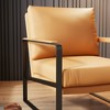Modern Chair With Scratch-Resistant Upholstery, Yellow - 4 of 4