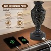 GTCLIGHTING Table Lamps for Night Stands Set of 2-23.5" Vintage Bedside Lamp with USB A+C - Resin Desk Lamp for Bedrooms, End Tables, Living Room - 4 of 4