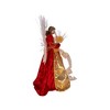 Kurt Adler UL 70-Light Fiber-Optic LED Christmas Treetop, Red and Gold Angel, 18" - 2 of 4