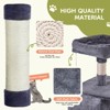 SEVOBAL Large Cat Tree Tower, 62" Cat Tree, Multi-Level with Scratching Post, Cozy Fun Cat Jumping Platform Space, Gray, 62.01"*19.69"*19.69" - 4 of 4