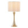 LumiSource (Set of 2) Lenuxe 24" Contemporary Metal Table Lamps Gold Metal with Golden Metallic Linen Shade from Grandview Gallery - 3 of 4