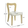 Modern Wood Dining Chairs Set of 2,Armless Upholstered Dining Chairs with Rubberwood Frame and Open Back for Dining Room or Kitchen-Koiai - 4 of 4