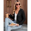Womens Crochet Knit Sweater Cardigan Collared Cardigan Front Button Down Knitwear Long Sleeve Knit Coats - 3 of 4