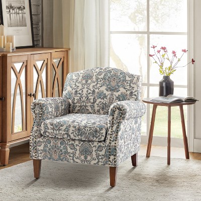 Giampiero Transitional Living Room Comfty Armchair with Nailhead Trims | ARTFUL LIVING DESIGN