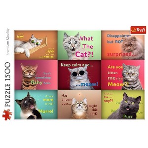 Trefl Funny Cats Faces Puzzle - 1500pc - 1 of 3