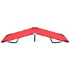 vidaXL Folding Sun Lounger Red Steel - 3 of 4