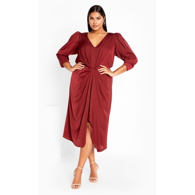 Women's Plus Size Aubree Dress - cabernet | CITY CHIC