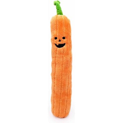 ZippyPaws Jigglerz Plush Dog Toy with Squeaker, Stuffed Toy for Tough Play, Pumpkin