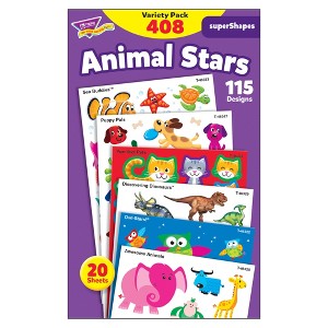 TREND Animal Stars superShapes Stickers-Large VarPk, 408ct - 1 of 3
