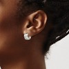 Chisel Stainless Steel Polished with Preciosa Crystal 7mm Hinged Hoop Earrings - 3 of 4