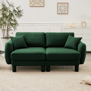 GDFStudio Serena Modern 78'' Boucle Uphostered Sectional Loveseat with Thick Cushions - 1 of 4
