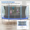 Outdoor Trampoline for Kids & Adults, Recreational Trampoline w/Ladder & Safety Net, Backyard Trampoline, 440LBS Capacity, Round Pumpkin Trampoline - 2 of 4