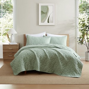 HLC.ME Logan - 3 Piece Quilt Set, Lightweight Bedspread Coverlet Set - 1 of 4