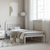 vidaXL Single Bed Frame with Headboard, Robust Metal Construction, Extra Under-Bed Storage - image 2 of 4