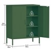 NicBex 3 Drawer File Cabinet with Lock and 2 Doors,Office Cabinet with Metal Handles,Modern Storage Cabinet,Filing Cabinet for Home Office,Army Green - 3 of 4