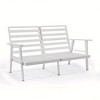 Leisuremod Walbrooke Modern Loveseat with White Aluminum Frame and Removable Cushions - 4 of 4