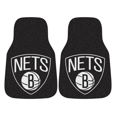 NBA Brooklyn Nets Carpet Car Mat Set - 2pc