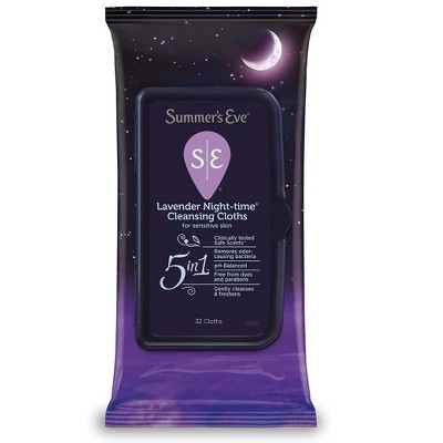 Summer's Eve Lavender Night-Time Cleansing Cloth, 32 Count