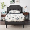 VECELO Modern Upholstered Bed Frame Wooden Platform Bed with Adjustable Headboard and Underbed Storage Space - 2 of 4