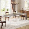 Tribesigns 70.9-inch Rectangular Dining Table for 6-8 People, Modern Wood Kitchen Table for Dining Table, Grey & White - 2 of 4