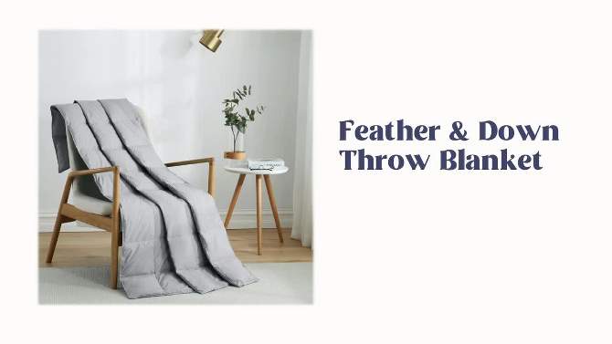 Peace Nest Ultra Lightweight Throw Blanket Down and Feather Fiber Blanket 50"x70", 2 of 10, play video