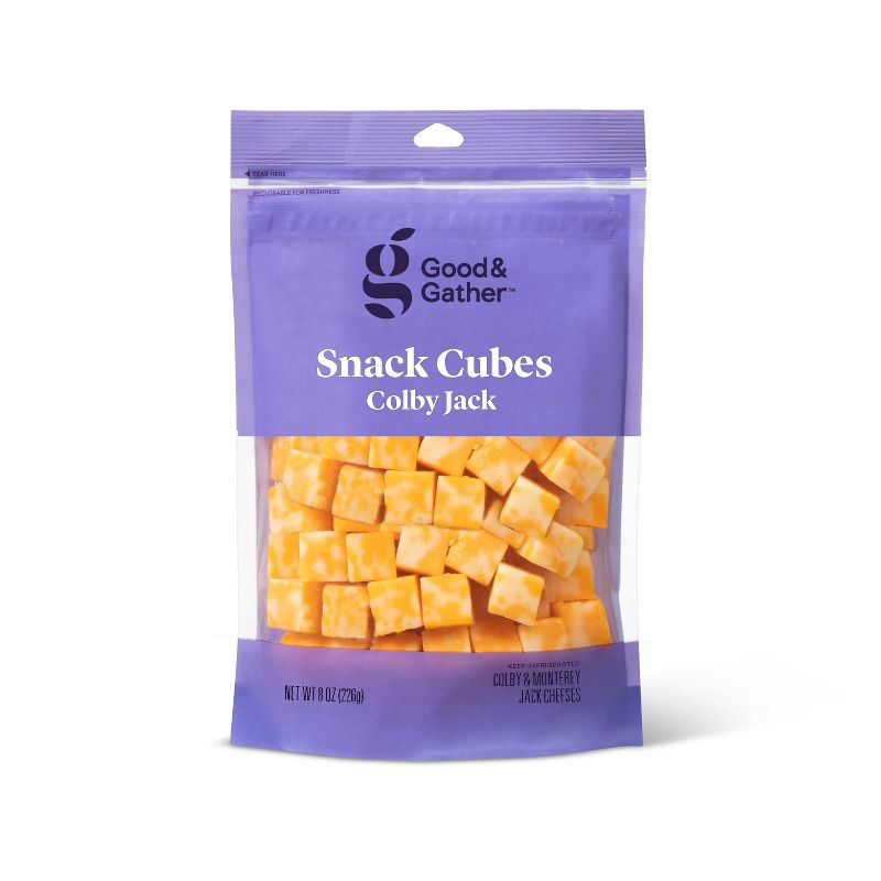 Colby Jack Cheese Cubes - 8oz - Good & Gather&#8482;, 1 of 5